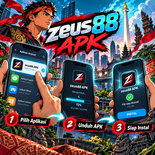 Ilustrasi panduan instalasi zeus88 di Android